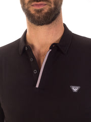 Armani Mens Black Polo Shirt