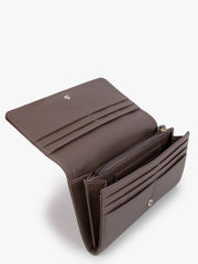 Valentino Olive Taupe Trifold Wallet