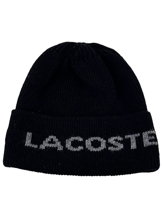 Lacoste Black Logo Beanie