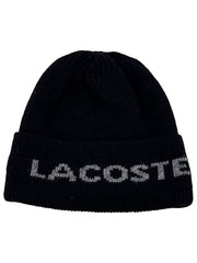 Lacoste Black Logo Beanie