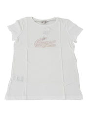 Lacoste White Short Sleeve Logo Crew T-Shirt