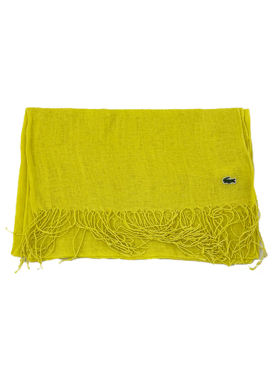 Lacoste Yellow Logo Scarf