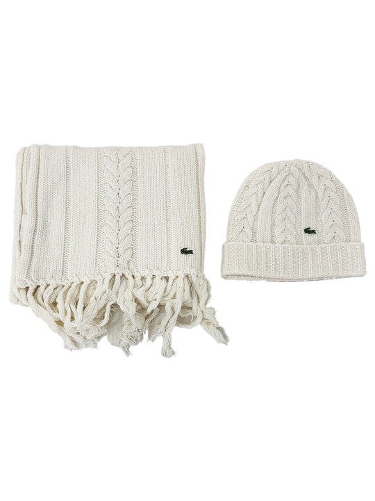 Lacoste White SUD Scarf