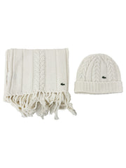 Lacoste White SUD Scarf