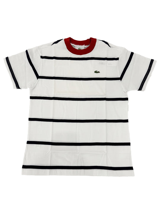 Lacoste White Short Sleeve Crew Neck Logo T-Shirt