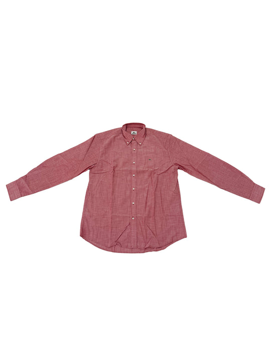 Lacoste Red Short Sleeve Cotton Shirt