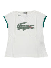Lacoste White Croc Logo T-Shirt