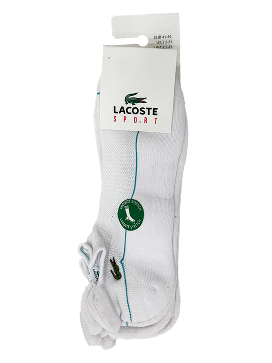 Lacoste White Croco Logo Cotton Socks