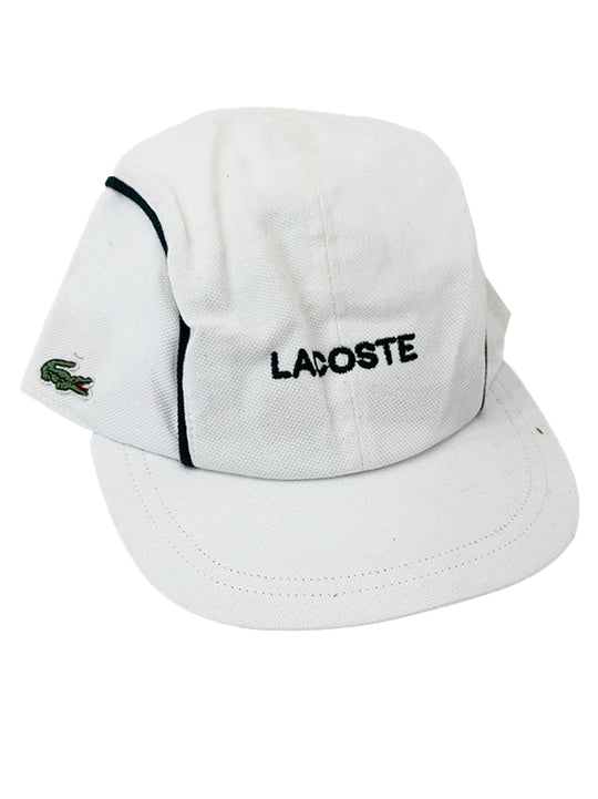Lacoste White Elasticated Baseball Cap