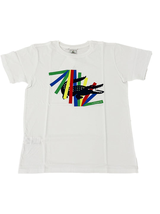 Lacoste White Logo Crew T-Shirt
