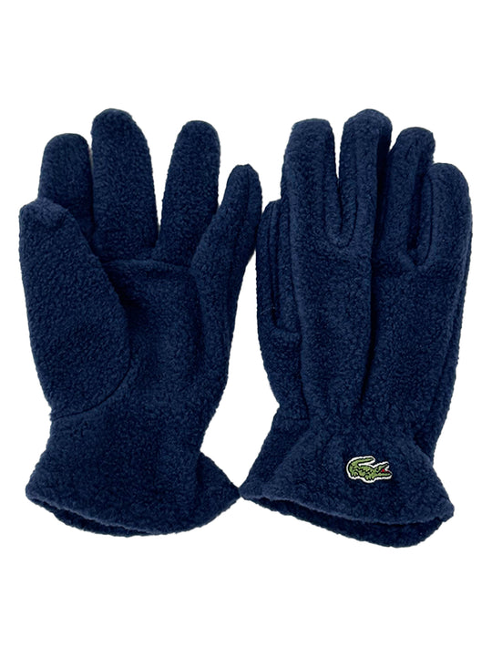 Lacoste Navy Knitted Croco Gloves