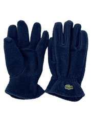 Lacoste Navy Knitted Croco Gloves