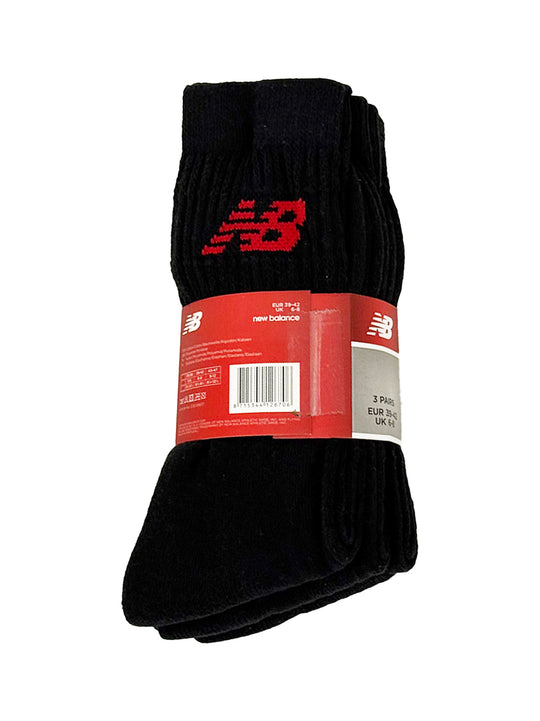 New Balance Mens Black 3 Pack Socks