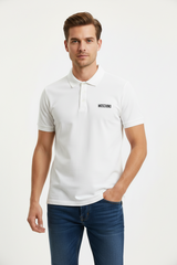 Moschino Mens White Polo Shirt