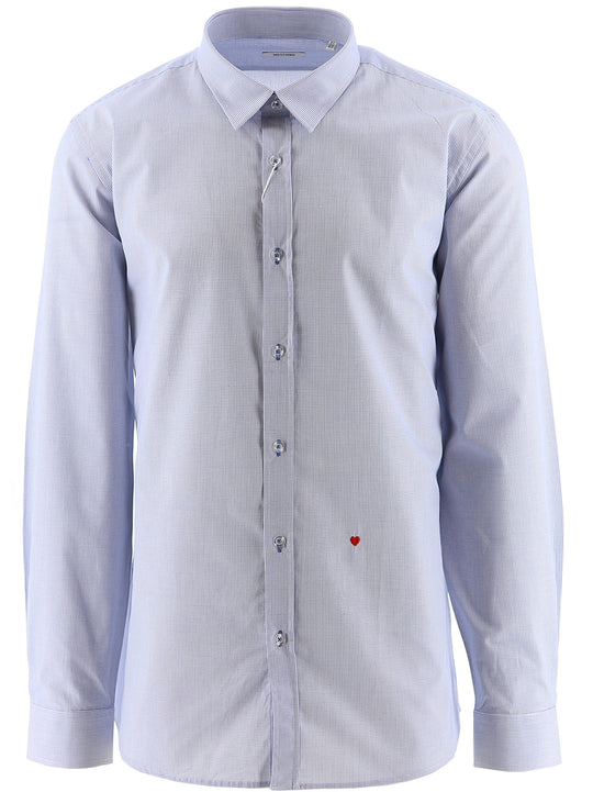 Moschino Check Thin Blue Shirt