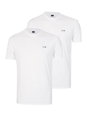Armani Mens White 2 Pack Crew Neck T-Shirts