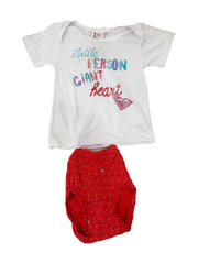 Roxy Girls White T-Shirt & Red Dot Pants