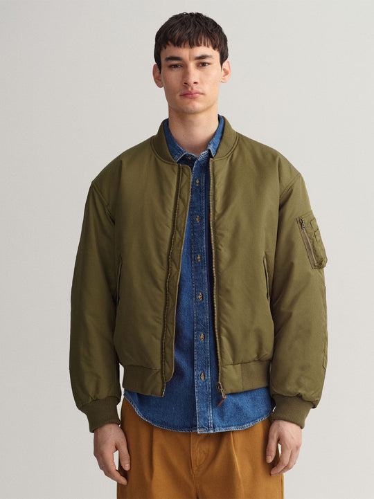 Gant Hunter Green Reversible Bomber Jacket