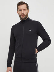 Emporio Armani Mens Black Logo Tape Tracksuit