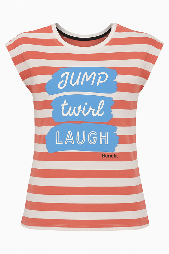 Bench White/Pink Stipe T-shirt