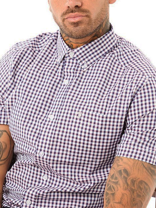 Farah Ritchies SS Textured Raisin Shirt