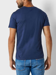 Emporio Armani Mens Blue Navy Small Eagle Logo T-Shirt