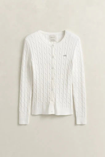 Gant Eggshell Cotton Crew Neck