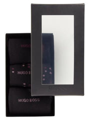Hugo Boss 3PK Pattern Sock Black/Burgundy