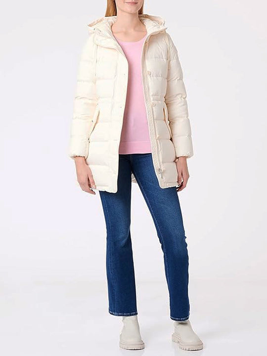 Gant Cream Long Down Jacket