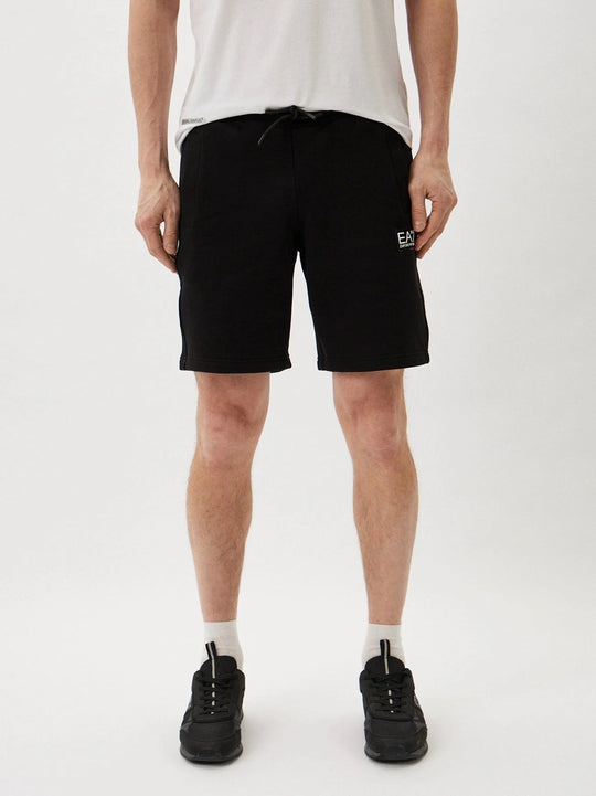 EA7 Mens Black Logo Short