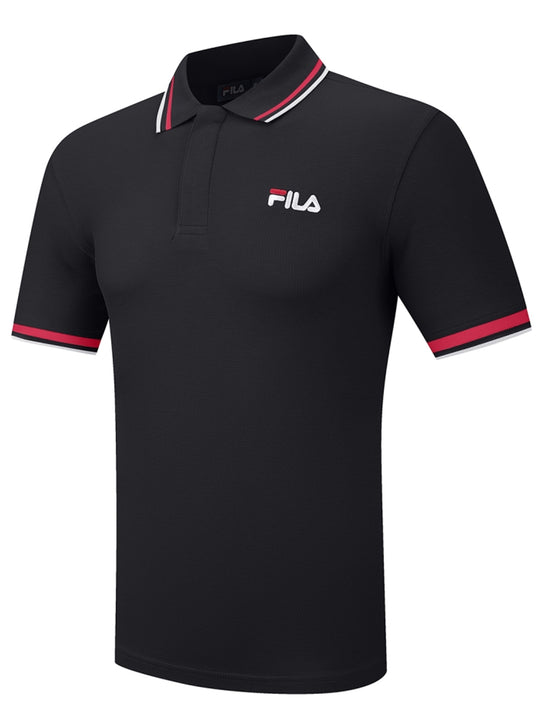 Fila Black Bowey Graphic Polo Shirt