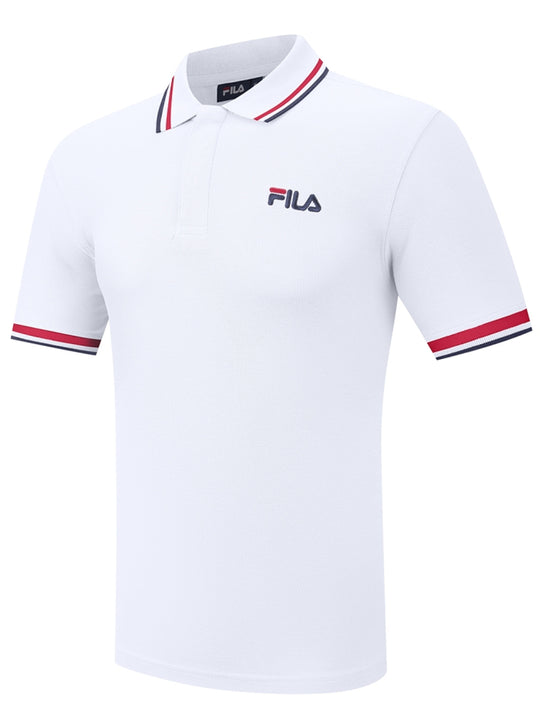 Fila White Bowey Graphic Polo Shirt