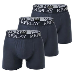 Replay 3 Pack Blue Marine Boxers