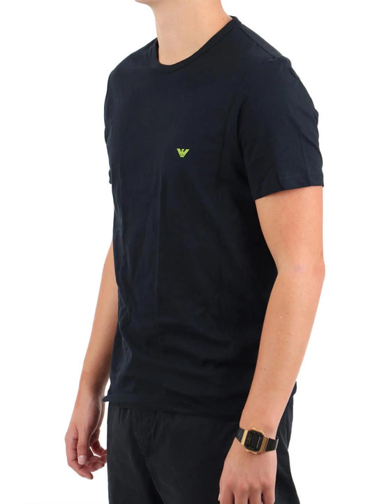Emporio Armani Mens Black 2-Pack Crew Neck T-Shirt
