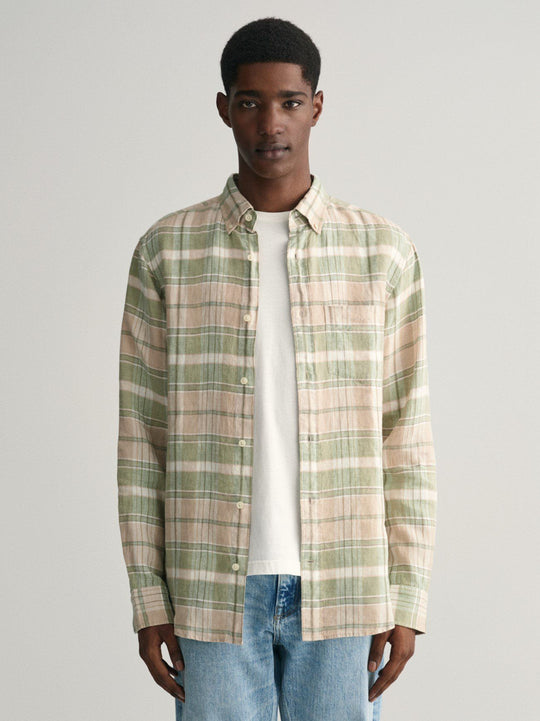 Gant REG LINEN MADRAS SHIRT