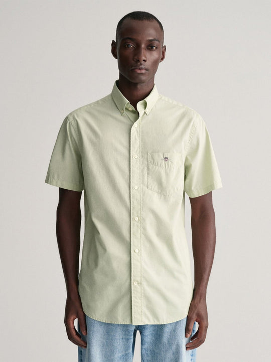 Gant Milky Matcha Classic Poplin Short Sleeve Shirt