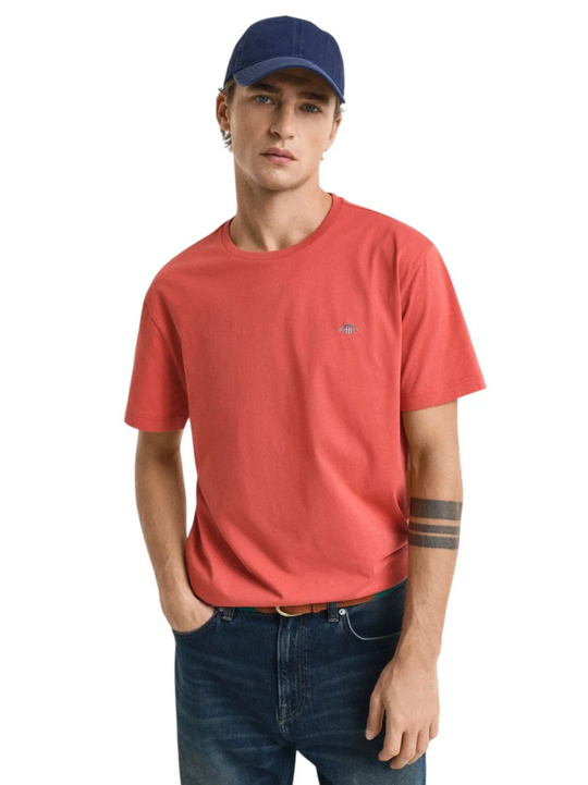 GANT REG SHIELD SS T-SHIRT BRICK RED