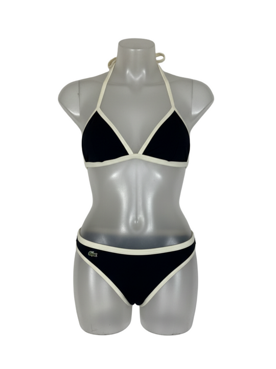 Lacoste Black White Swimming Costume