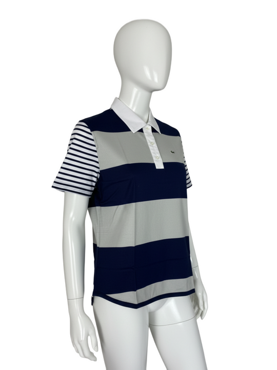 Lacoste White Navy Polo Shirt