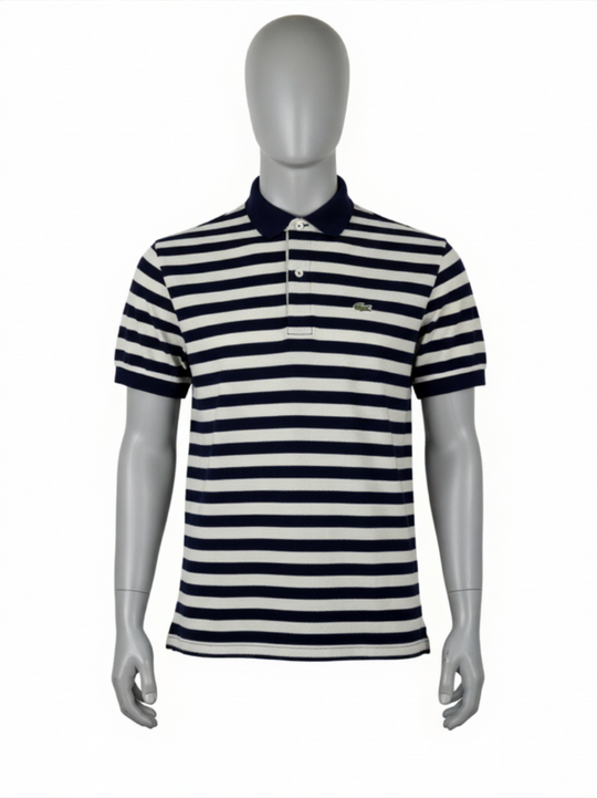 Lacoste Navy Logo Regular Collar Polo Shirt