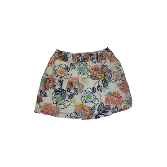 Roxy White Skirts with coloured floral print