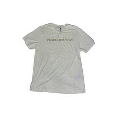 Pierre Blamain Mens White & Gold T-Shirt