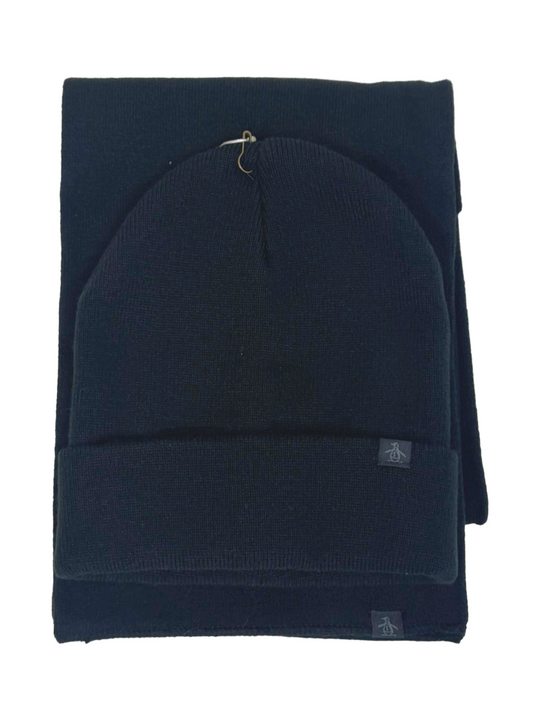 Penguin Black Hat Scarf Set