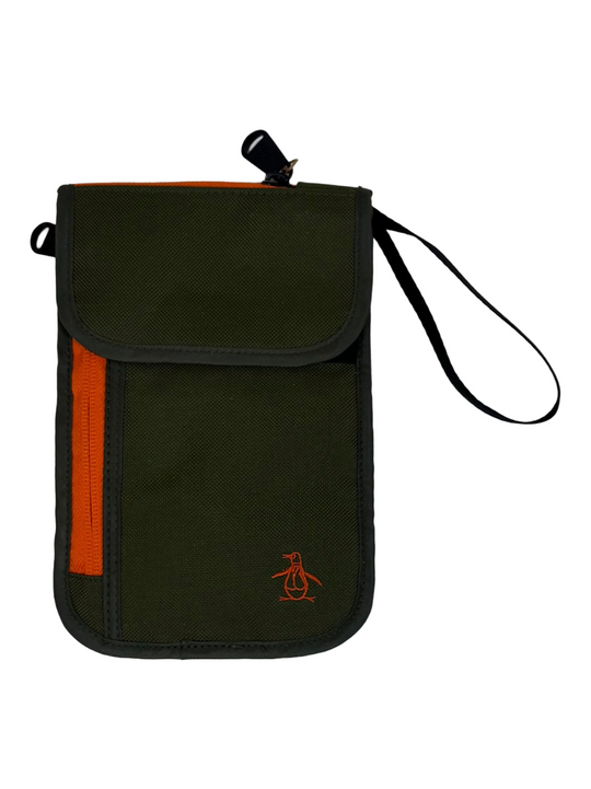 Penguin Khaki Orange Ranger Neck Pouch