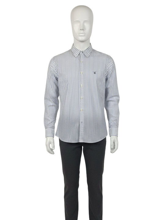 GANT White / Blue Long Sleeve Shirt