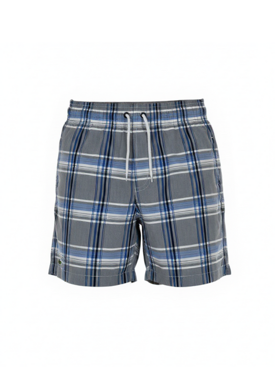 Lacoste Grey Blue Ess Swim Shorts