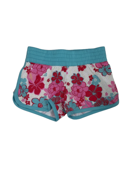 Roxy Floral Print Girls Turquoise Shorts
