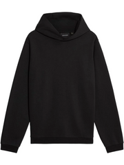 Lyle & Scott Jet Black Logo Brushback Pullover Hoodie