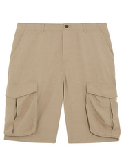 Lyle & Scott Desert Taupe Cotton Linen Cargo Shorts