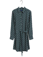 Gant Classic Blue Geometric Shirt Dress